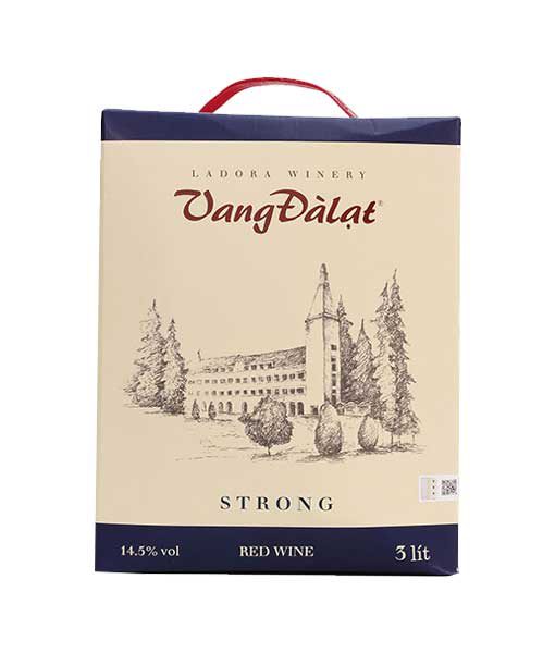 Vang đà lạt hộp 3 lít Strong đỏ