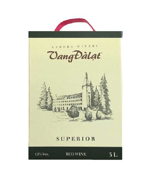 Vang đà lạt hộp 3 lít Superior đỏ