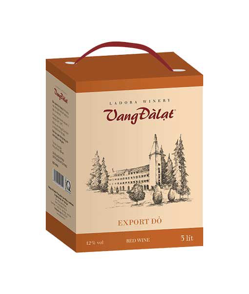 Vang đà lạt hộp 3 lít Export đỏ